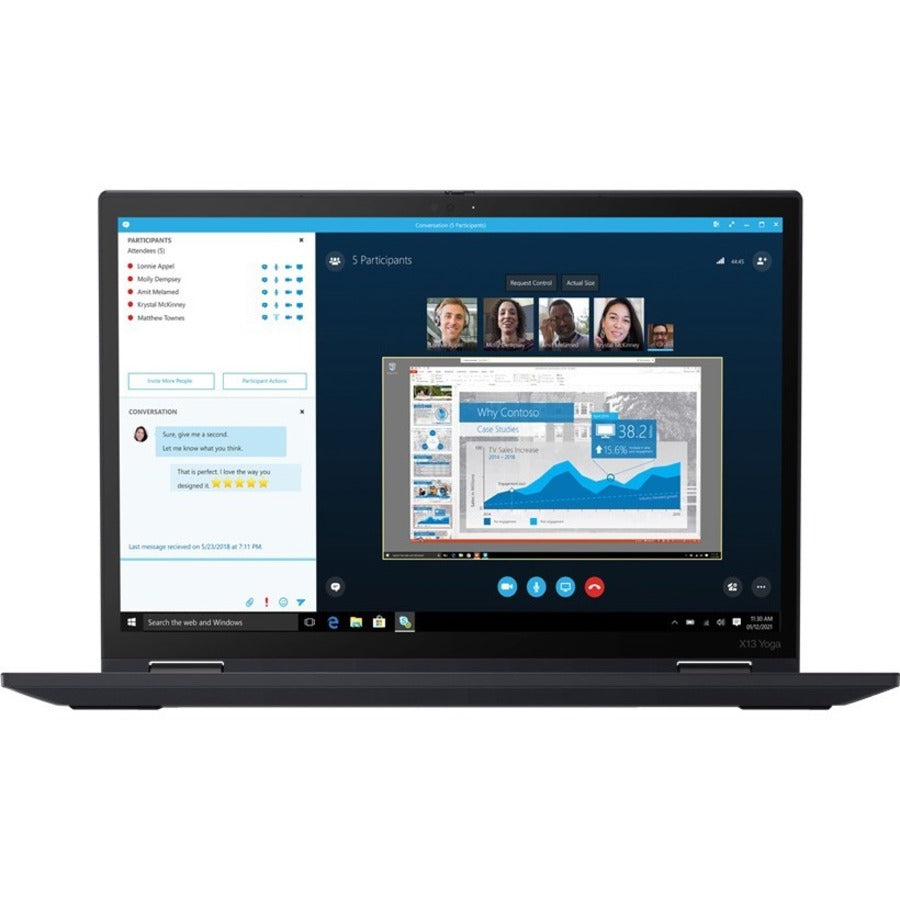 Lenovo Thinkpad X13 Yoga Hybrid (2-In-1) 33.8 Cm (13.3") Touchscreen Wuxga Intel® Core™ I5 8 Gb