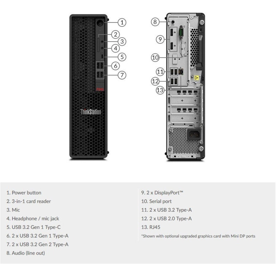 Lenovo Thinkstation P340 30Dns0801D Workstation - 1 X Intel Core I5 Hexa-Core (6 Core) I5-10500 10Th Gen 3.10 Ghz - 16 Gb Ddr4 Sdram Ram - 512 Gb Ssd - Small Form Factor