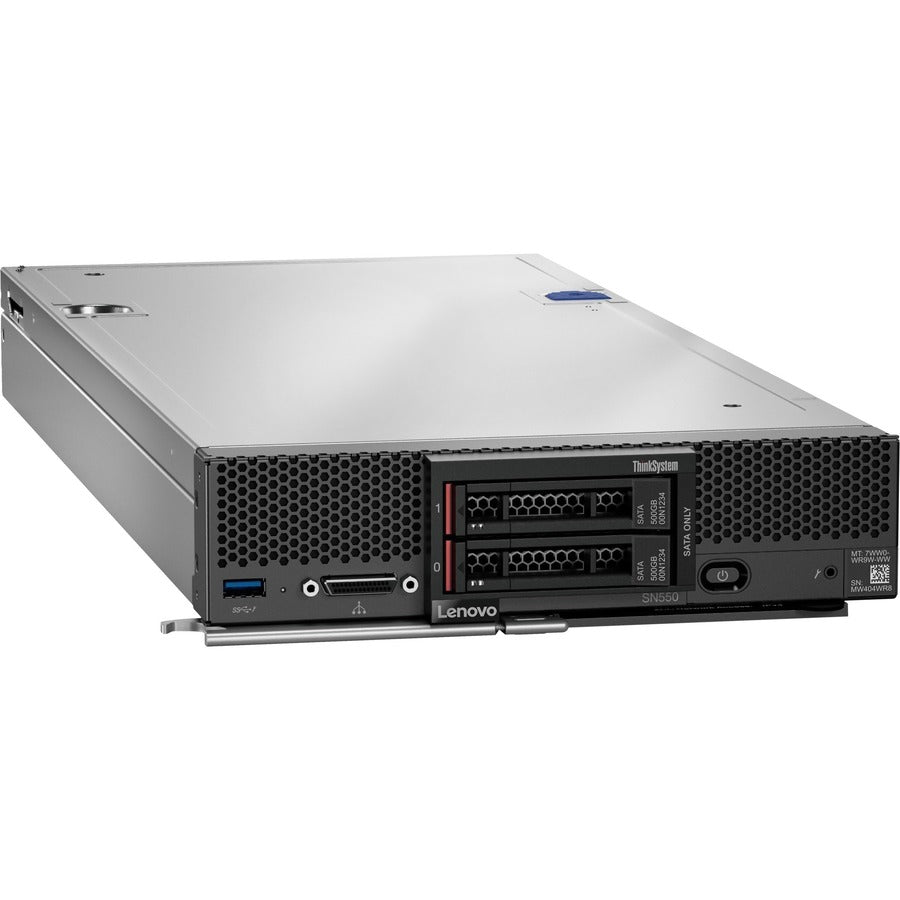 Lenovo ThinkSystem SN550 7X16A07MNA Blade Server - 1 x Intel Xeon Silver 4208 2.10 GHz - 32 GB RAM - Serial ATA/600, Serial Attached SCSI (SAS) Controller