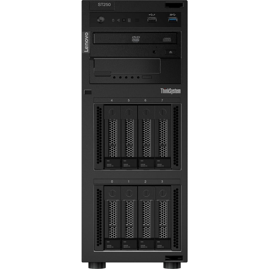 Lenovo Thinksystem St250 7Y45A063Na 4U Tower Server - 1 X Intel Xeon E-2236 3.40 Ghz - 16 Gb Ram - Serial Ata/600 Controller