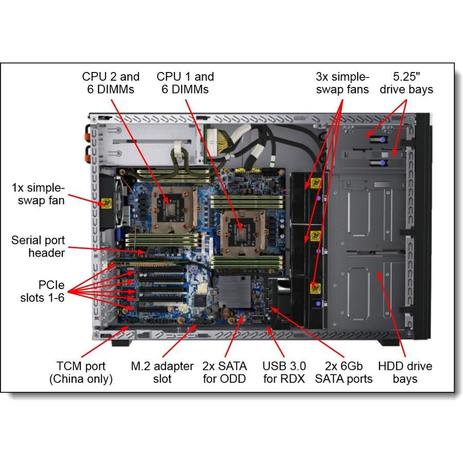 Lenovo Thinksystem St550 Server 61.44 Tb 1.86 Ghz 16 Gb Tower Intel® Xeon® 5000 Sequence 750 W Ddr4-Sdram