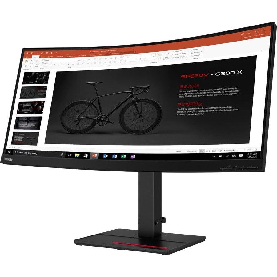 Lenovo Thinkvision T34W-20 86.4 Cm (34") 3440 X 1440 Pixels Ultrawide Quad Hd Led Black