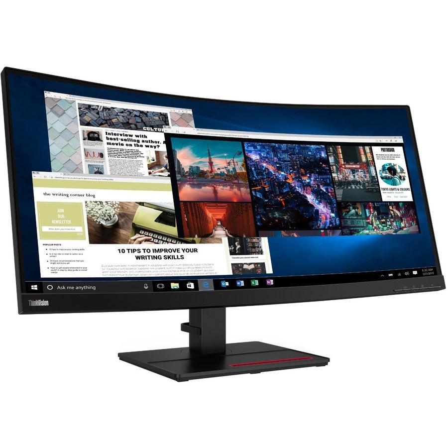 Lenovo Thinkvision T34W-20 86.4 Cm (34") 3440 X 1440 Pixels Ultrawide Quad Hd Led Black