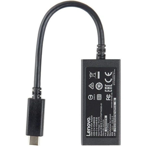 Lenovo USB-C to VGA Adapter - 1 Pack - Type C - 1 x VGA