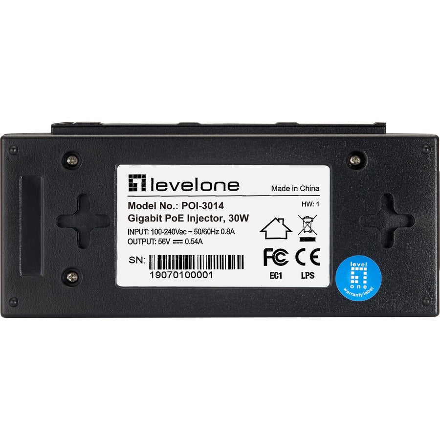 Levelone Gigabit Poe Injector, 30W Poi-3014