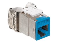 Leviton Atlas-X1 Cat 6 Component-Rated Shielded QuickPort Connector - Modular insert - CAT 6 - RJ-45 - blue