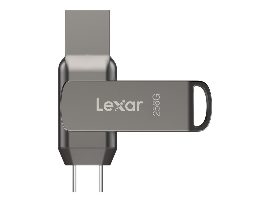 Lexar JumpDrive Dual Drive D400 - USB flash drive - 256 GB - USB 3.1 / USB-C LJDD400256G-BNQNU