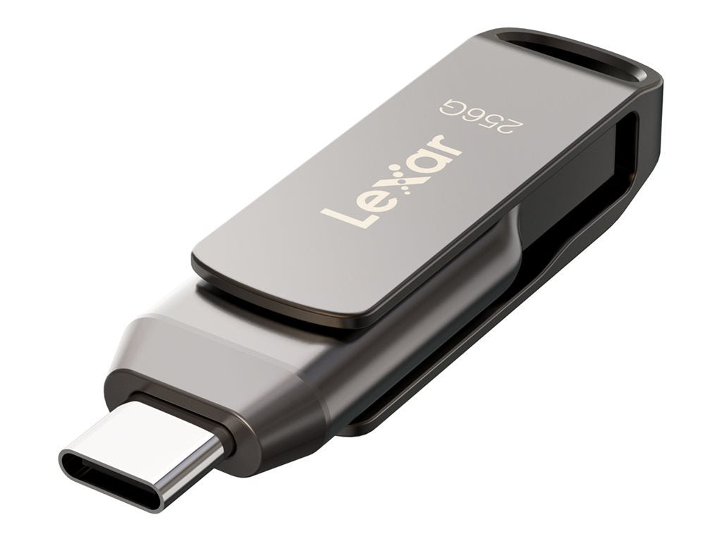 Lexar JumpDrive Dual Drive D400 - USB flash drive - 256 GB - USB 3.1 / USB-C LJDD400256G-BNQNU