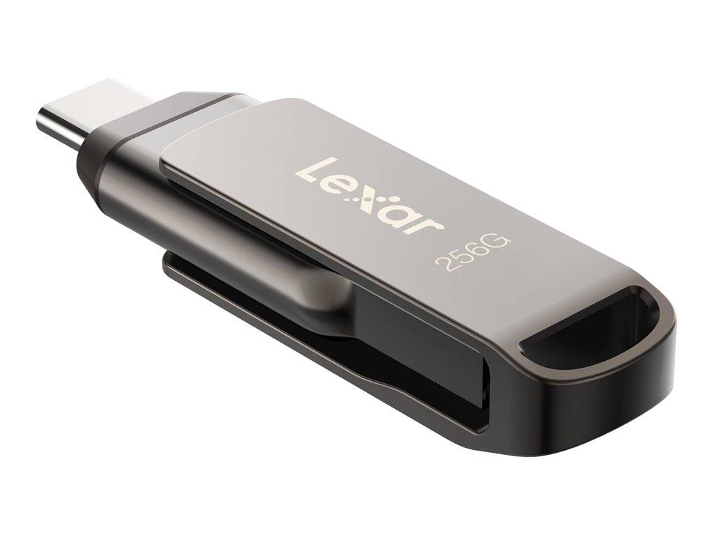 Lexar JumpDrive Dual Drive D400 - USB flash drive - 256 GB - USB 3.1 / USB-C LJDD400256G-BNQNU