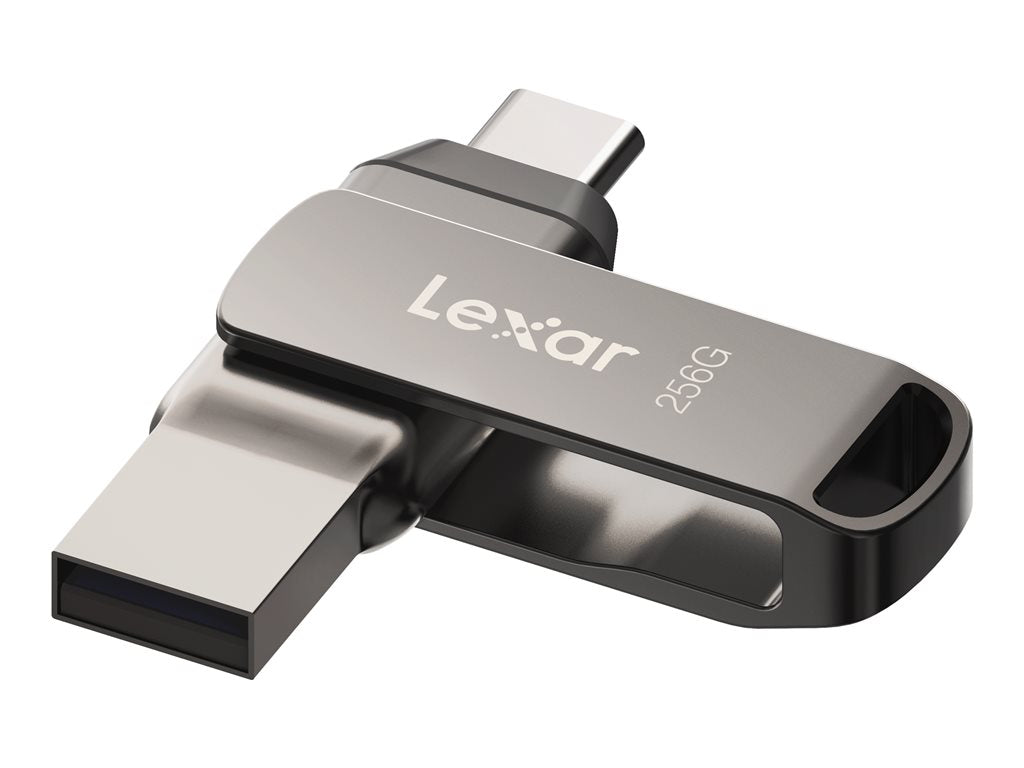 Lexar JumpDrive Dual Drive D400 - USB flash drive - 256 GB - USB 3.1 / USB-C LJDD400256G-BNQNU