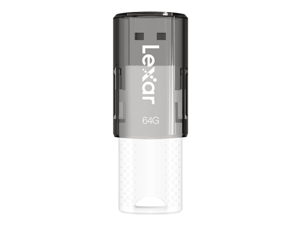 Lexar JumpDrive S60 - USB flash drive - 64 GB - USB 2.0 - black LJDS060064G-BNBNU