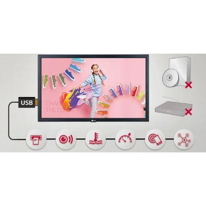 Lg 22Sm3G-B Signage Display Digital Signage Flat Panel 54.6 Cm (21.5") Ips Wi-Fi 250 Cd/M² Full Hd Black Built-In Processor 16/7