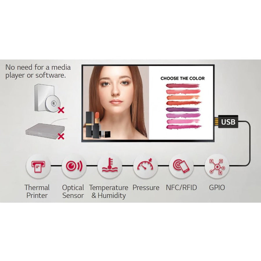 Lg 49Um3Dg Digital Signage Flat Panel 124.5 Cm (49") Ips 350 Cd/M² Black 18/7