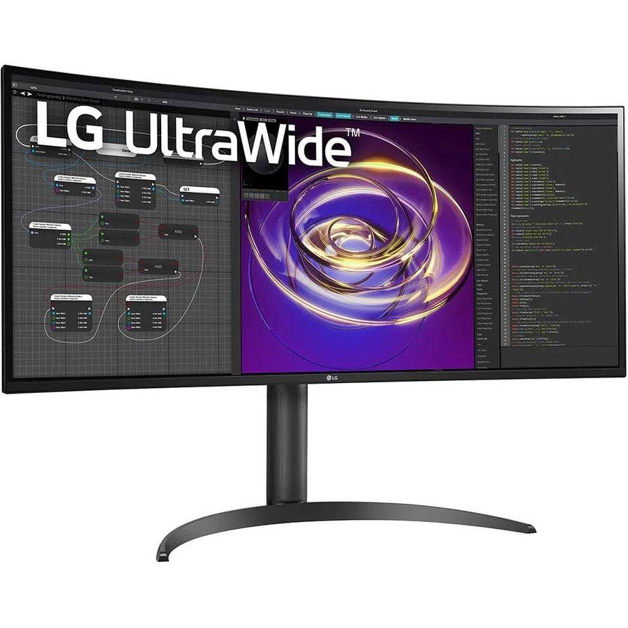 Lg Ultrawide 34Bp85Cn-B 34" Uw-Qhd Curved Screen Edge Led Gaming Lcd Monitor - 21:9 - Glossy Black, Black Hairline, Textured Black