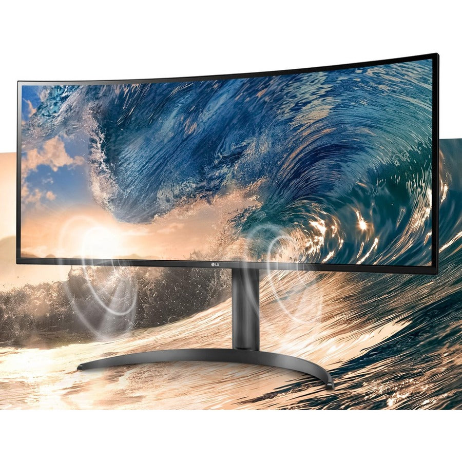 Lg Ultrawide 34Bp85Cn-B 34" Uw-Qhd Curved Screen Edge Led Gaming Lcd Monitor - 21:9 - Glossy Black, Black Hairline, Textured Black