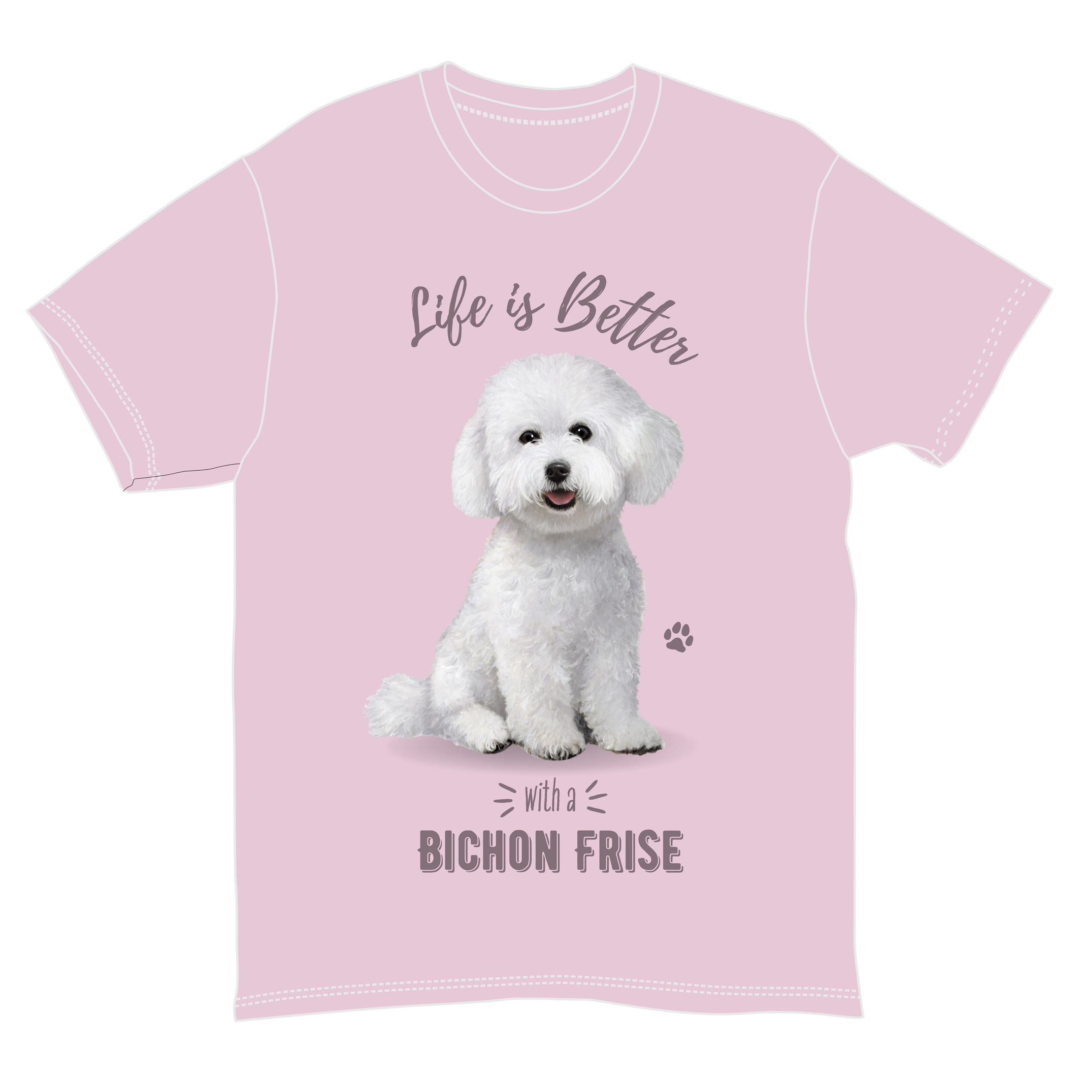 Life is Better with a Bichon Frise T-Shirt -