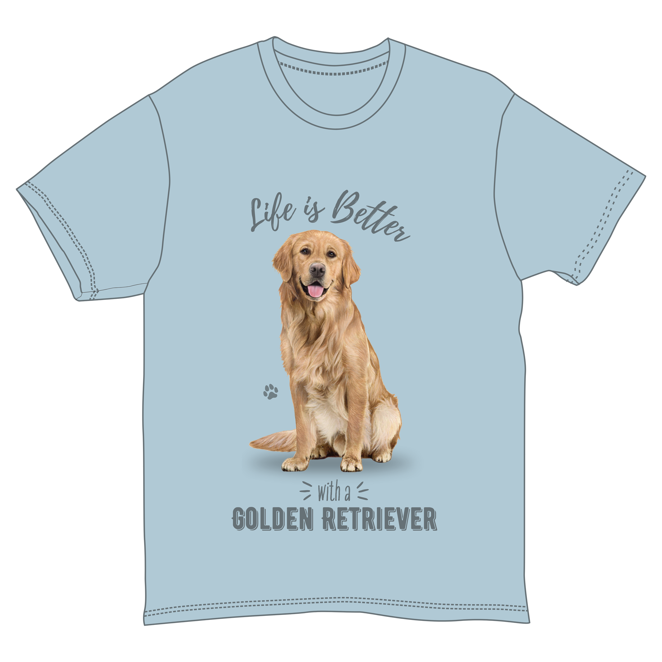 Life is Better with a Golden Retriever T-Shirt -