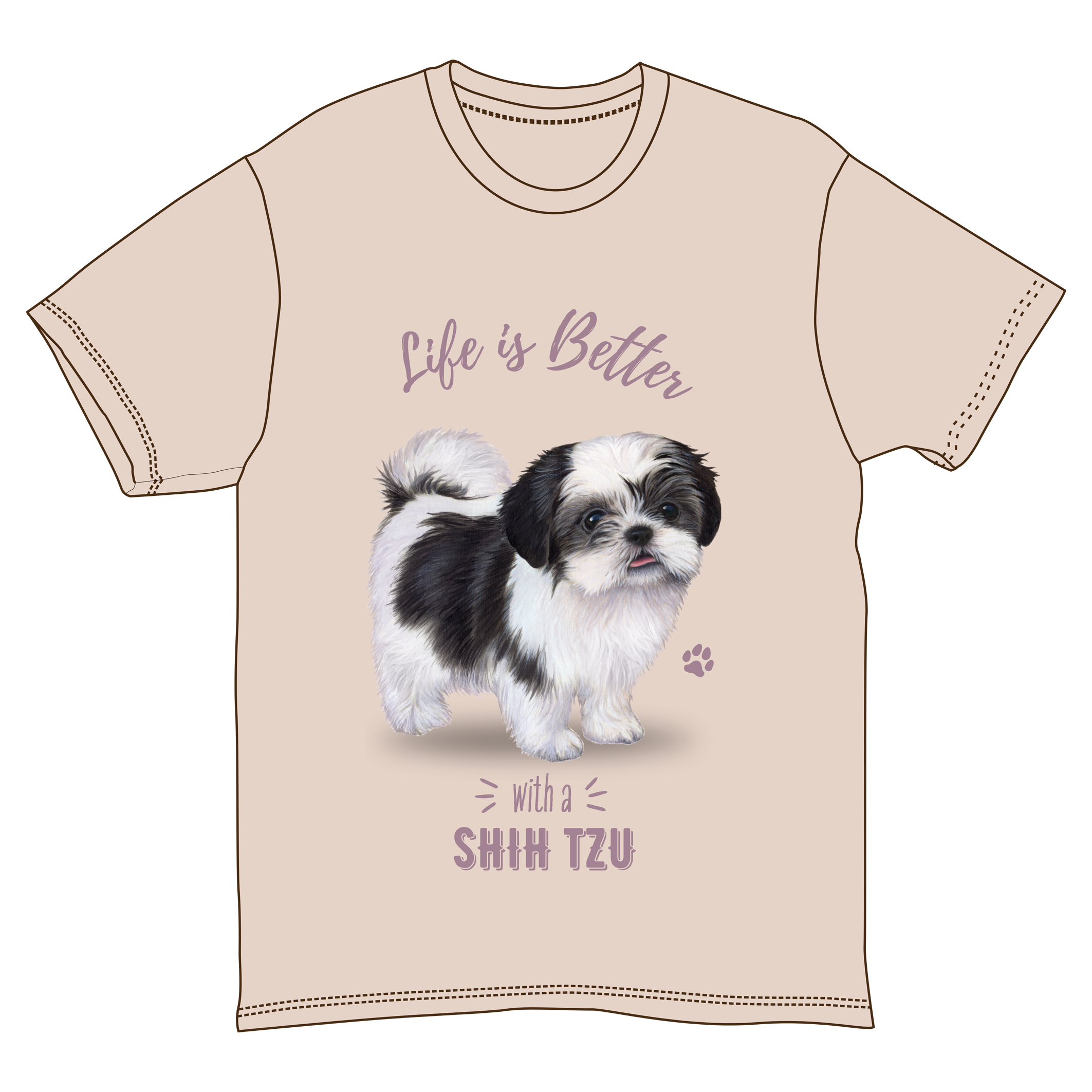 Life is Better with a Shih Tzu T-Shirt -