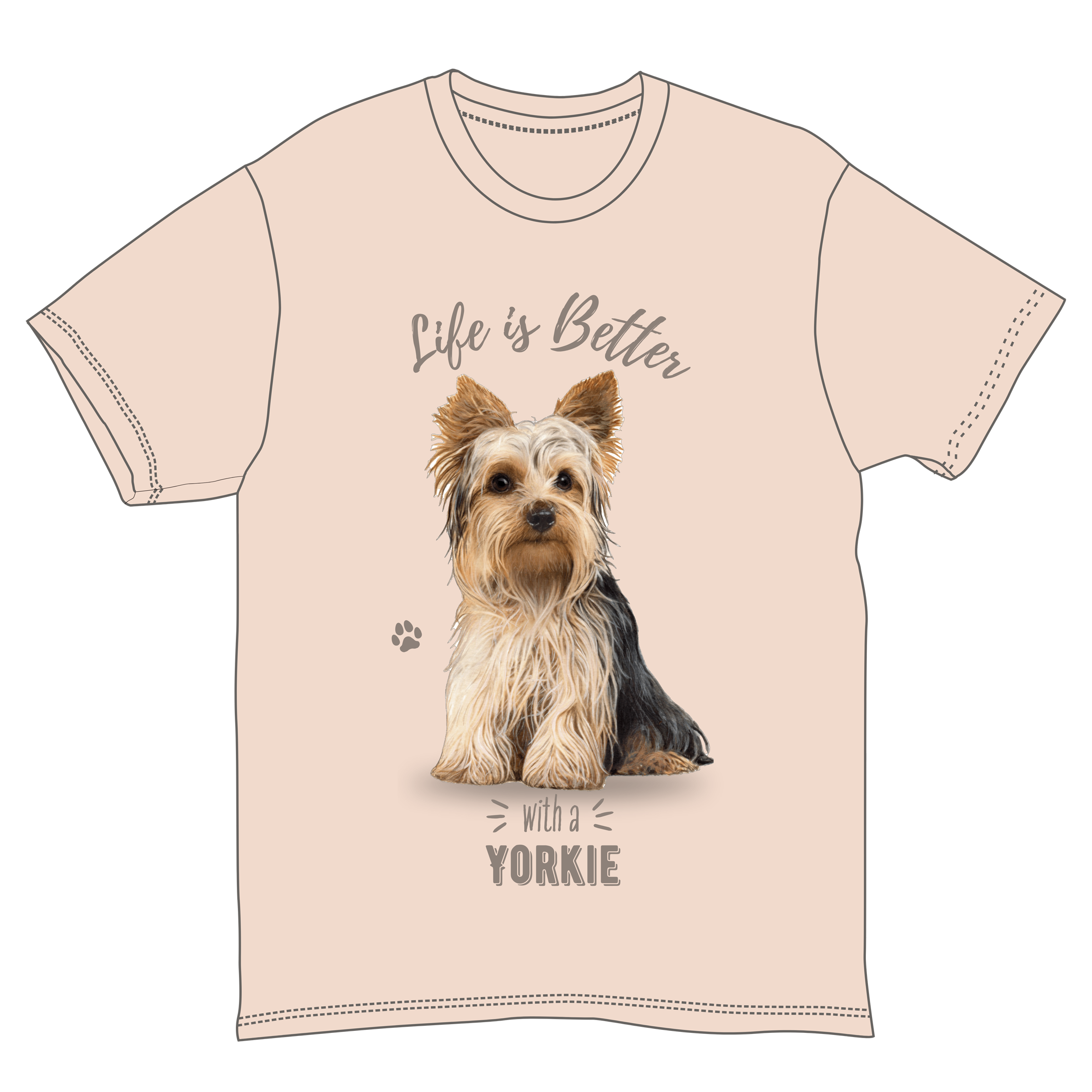 Life is Better with a Yorkie T-Shirt -