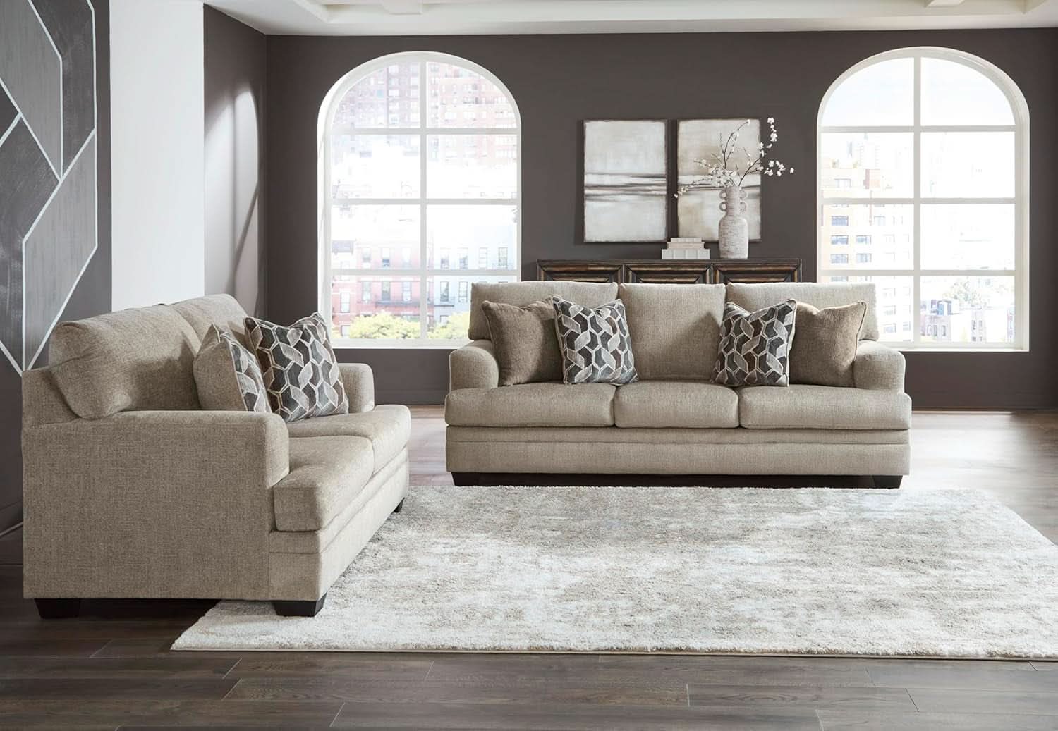 Light Brown Queen Convertible Sofa Sleeper MemoryFoam