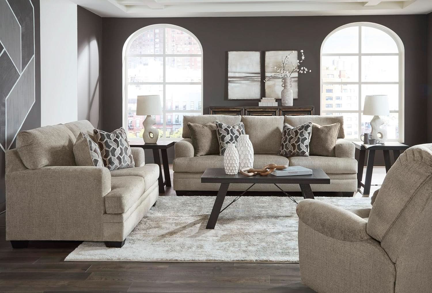 Light Brown Queen Convertible Sofa Sleeper MemoryFoam