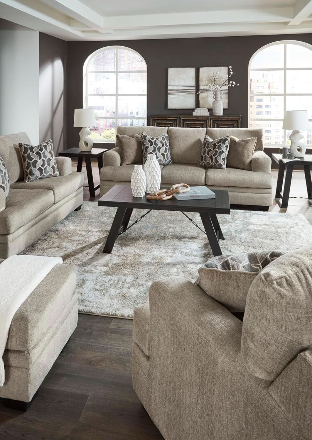 Light Brown Queen Convertible Sofa Sleeper MemoryFoam