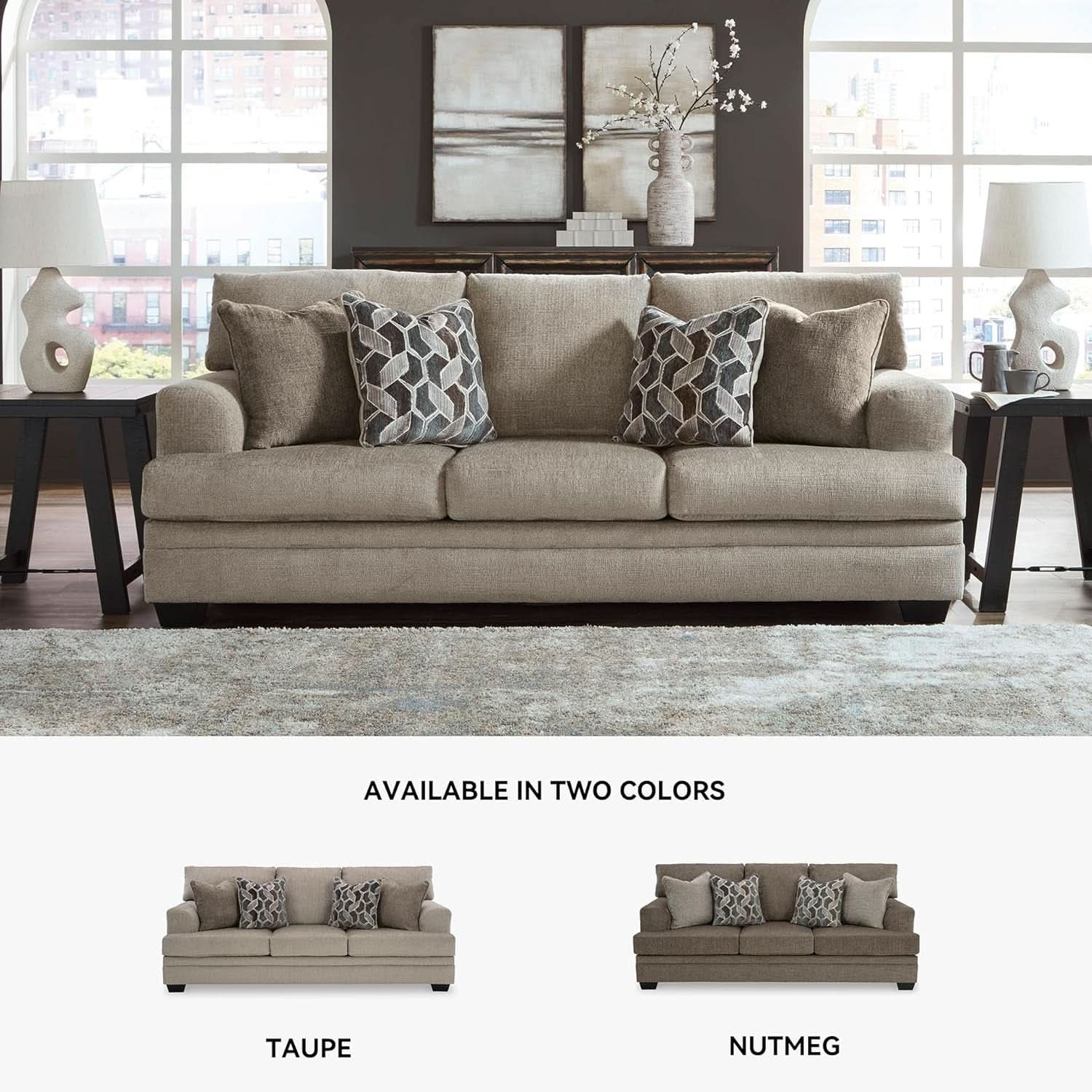 Light Brown Queen Convertible Sofa Sleeper MemoryFoam