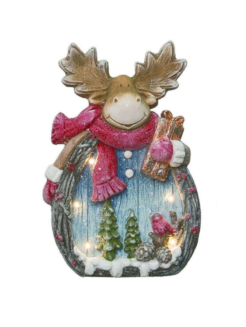 Light Up Snow Scene Decor - Reindeer
