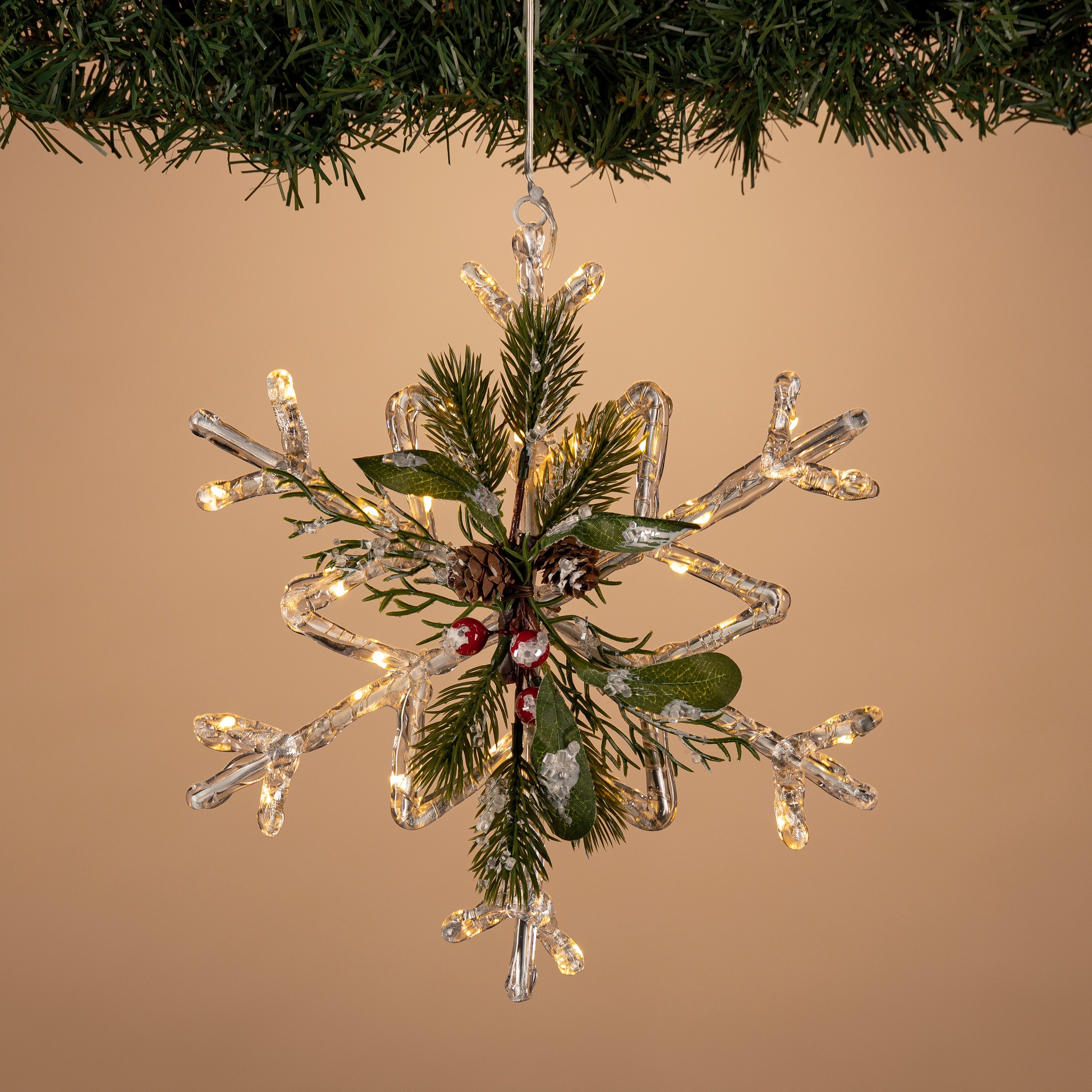 Lighted 8" Acrylic Snowflake