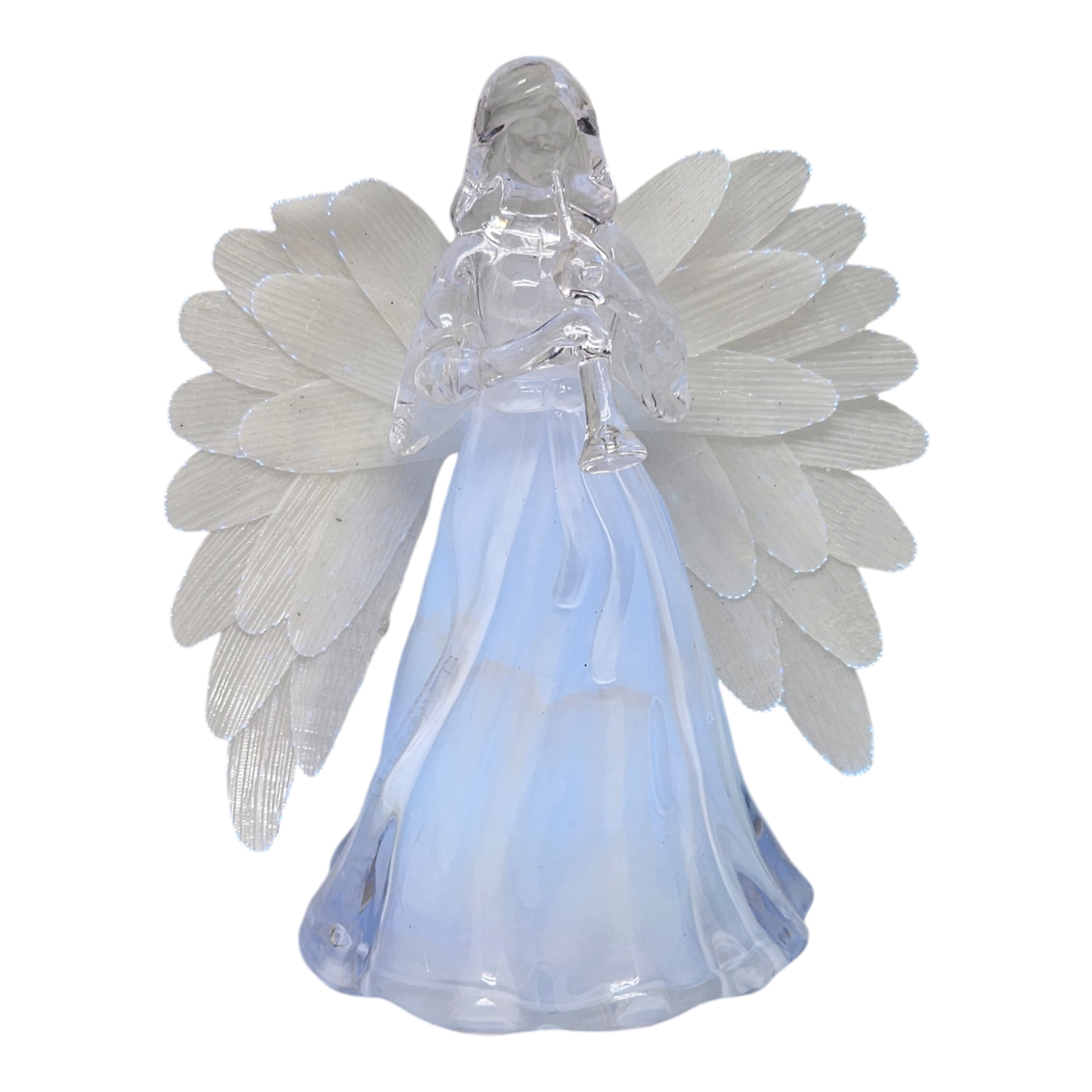Lighted Acrylic Angel - Horn