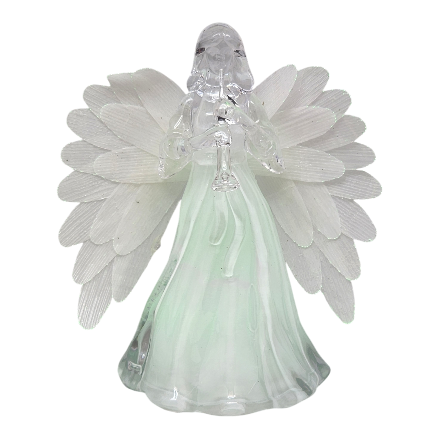 Lighted Acrylic Angel - Horn