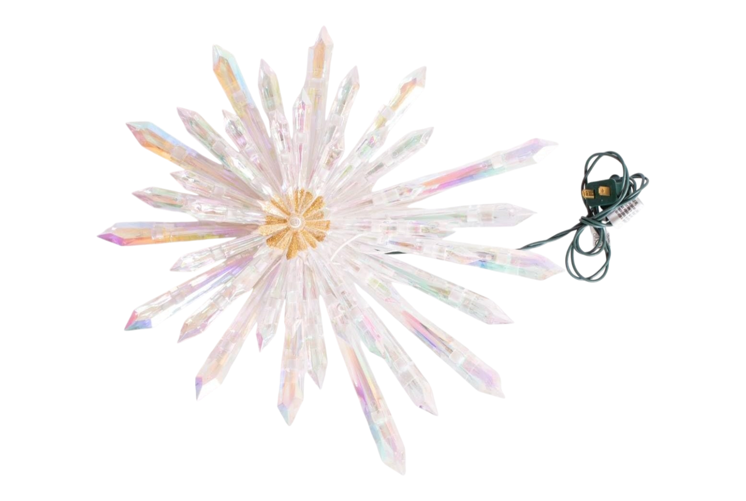Lighted Acrylic Starburst Tree Topper with 50 Lights