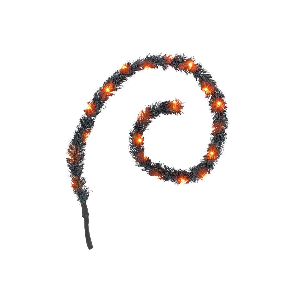 Lighted Black Halloween Garland