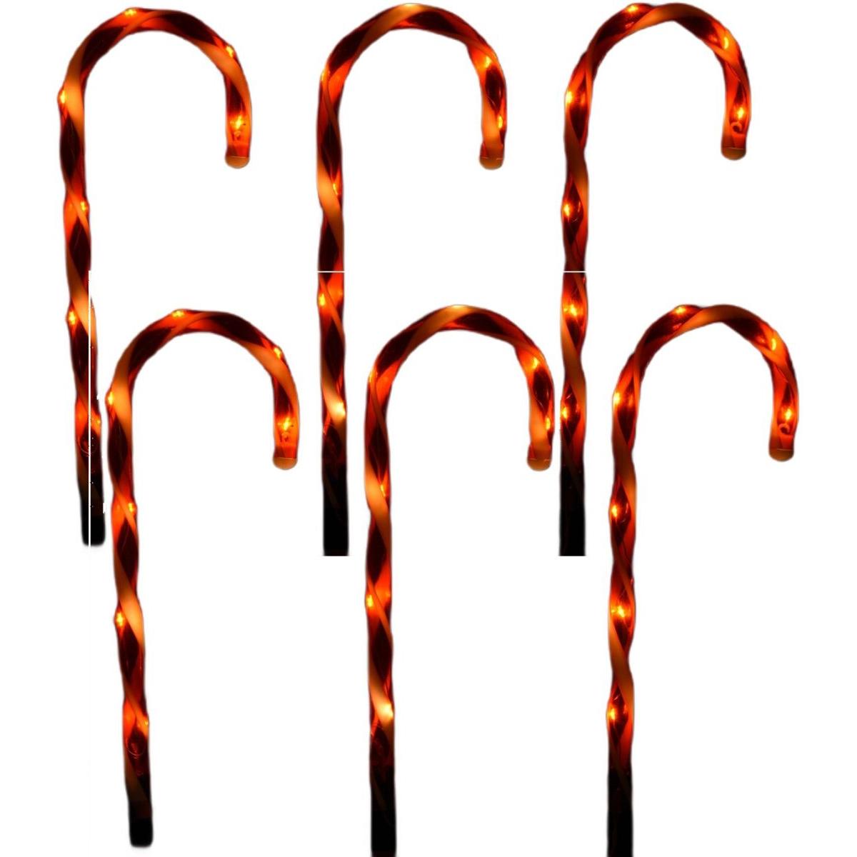 Lighted Candy Canes - 6 Pack - 18 Inches tall
