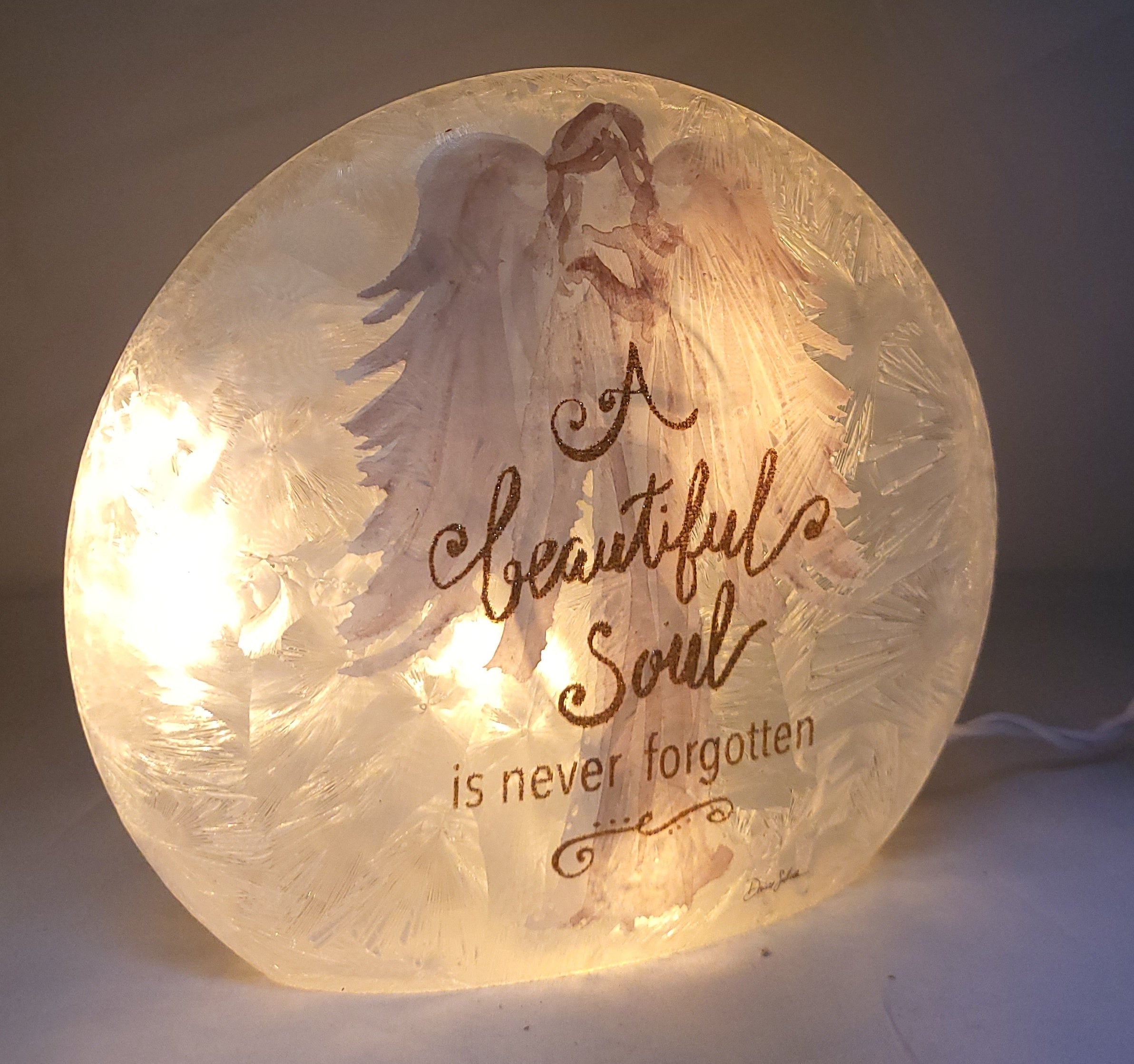 Lighted Glass Orb - A Beautiful Soul