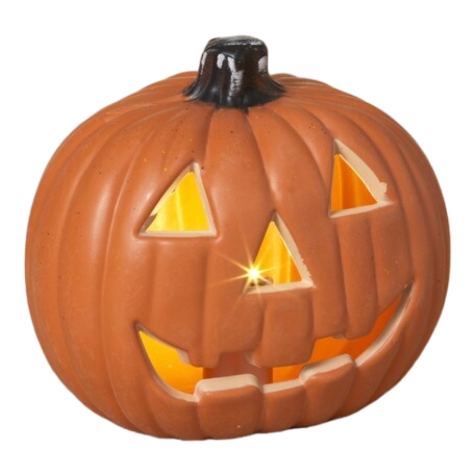 Lighted Halloween Pumpkin - 8 Inch