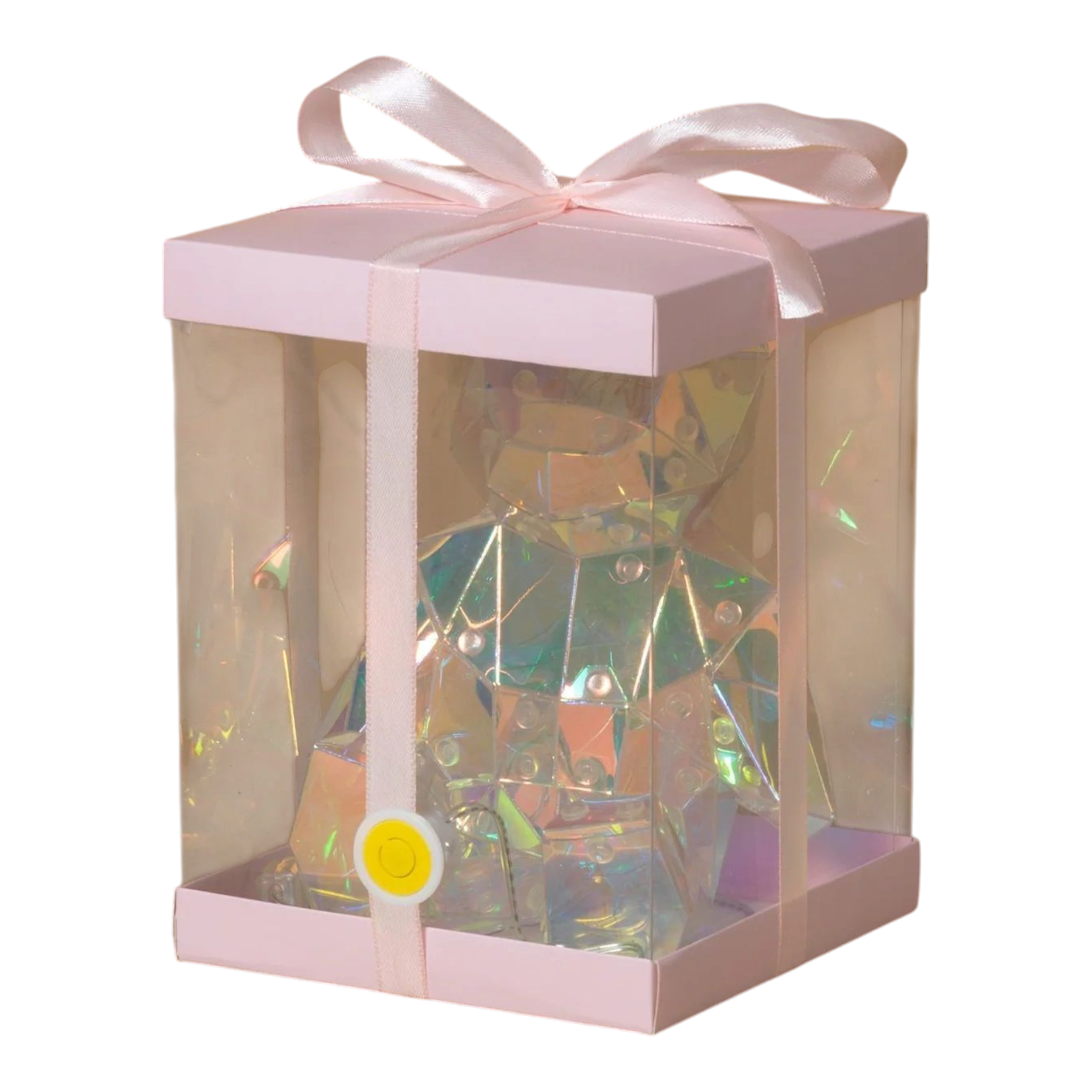 Lighted Holographic Bear in a Gift Box - 7 Inch