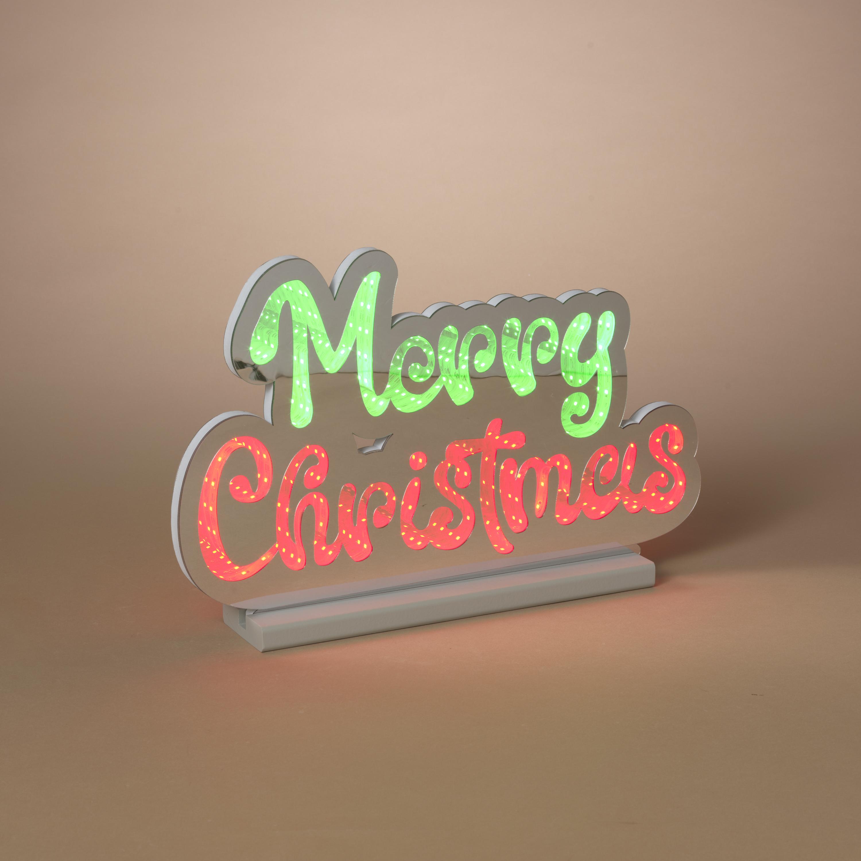 Lighted Infinity Mirror - Merry Christmas