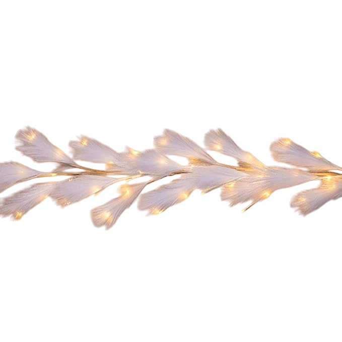 Lighted Pampas Grass Garland - 72 Inches