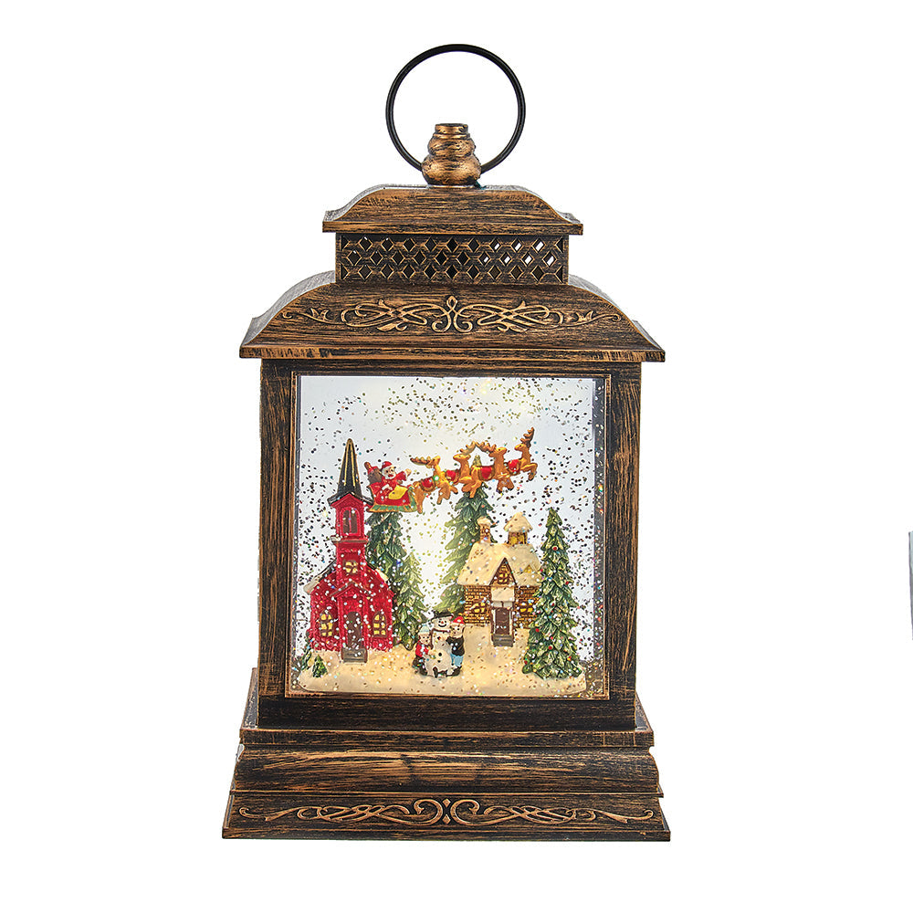 Lighted Santa Water Lantern With Projector