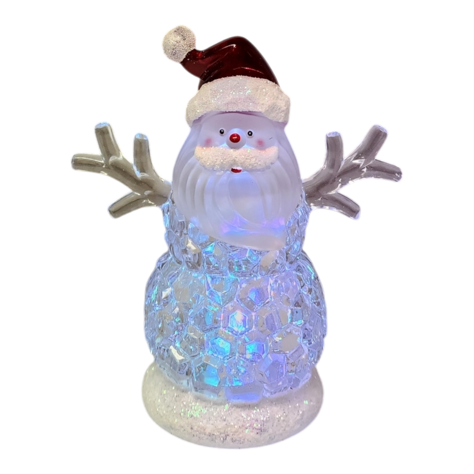 Lighted Shimmer Santa - 4.5 inch