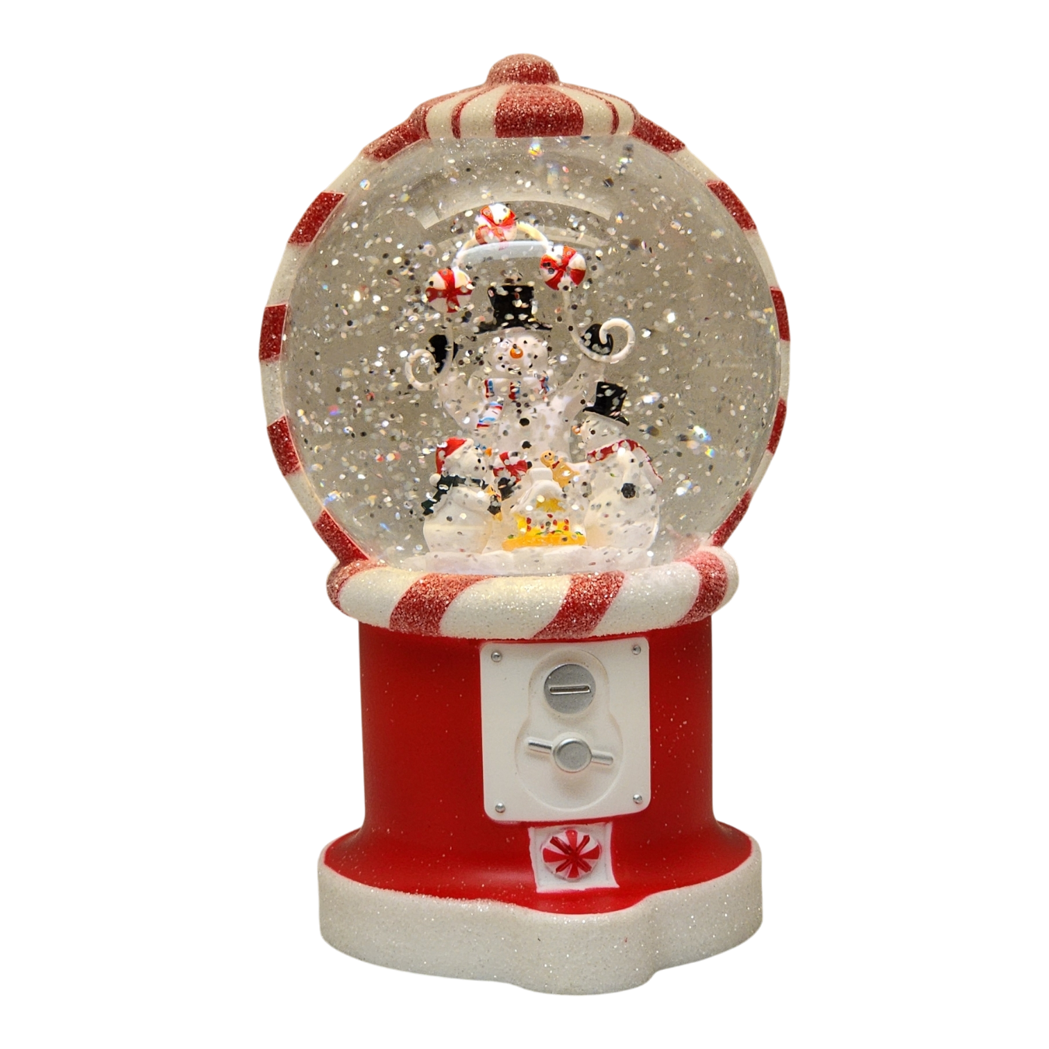 Lighted Spinning Water Globe Gumball Machine - Snowman
