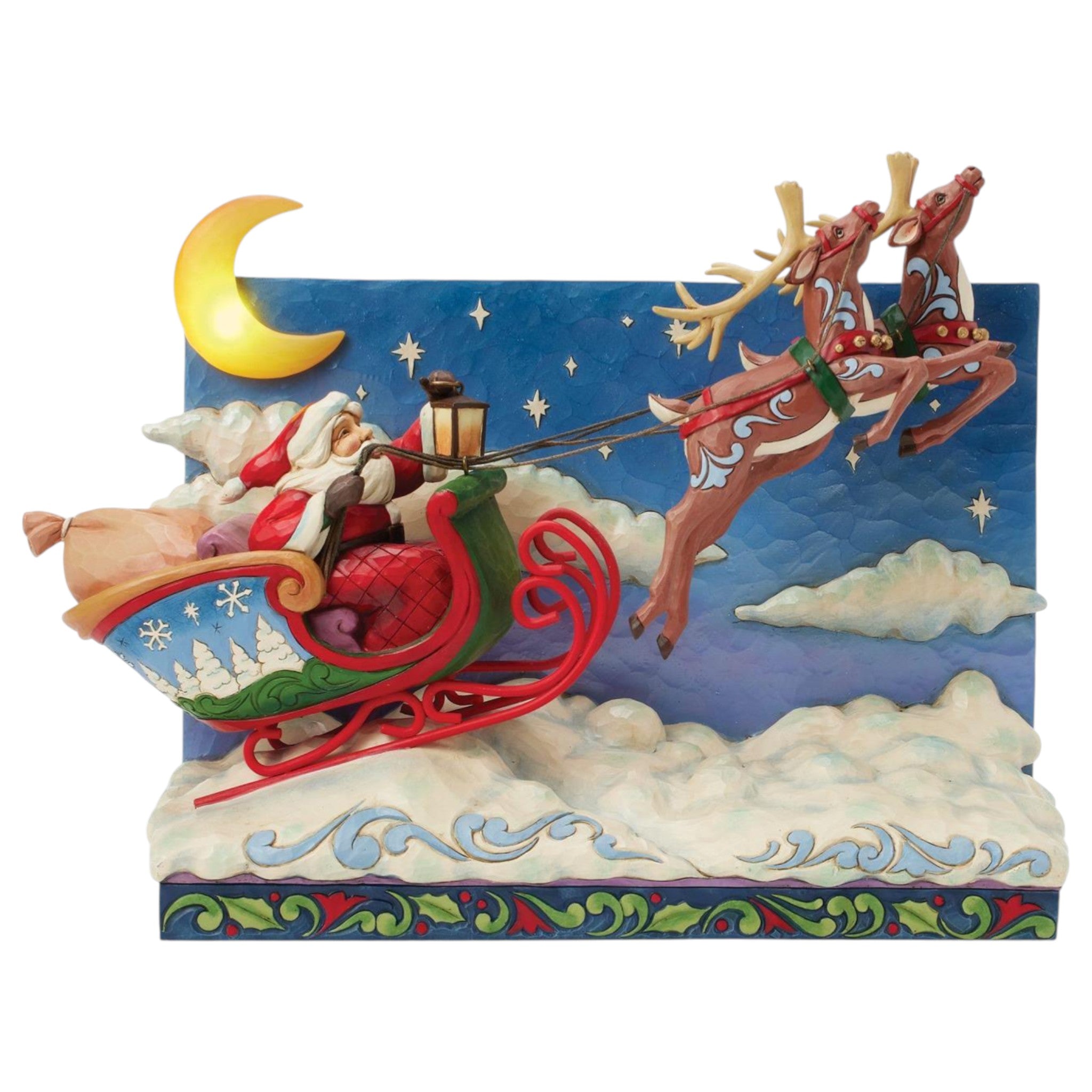 Lighted St. Nicholas is on His Way Figurine