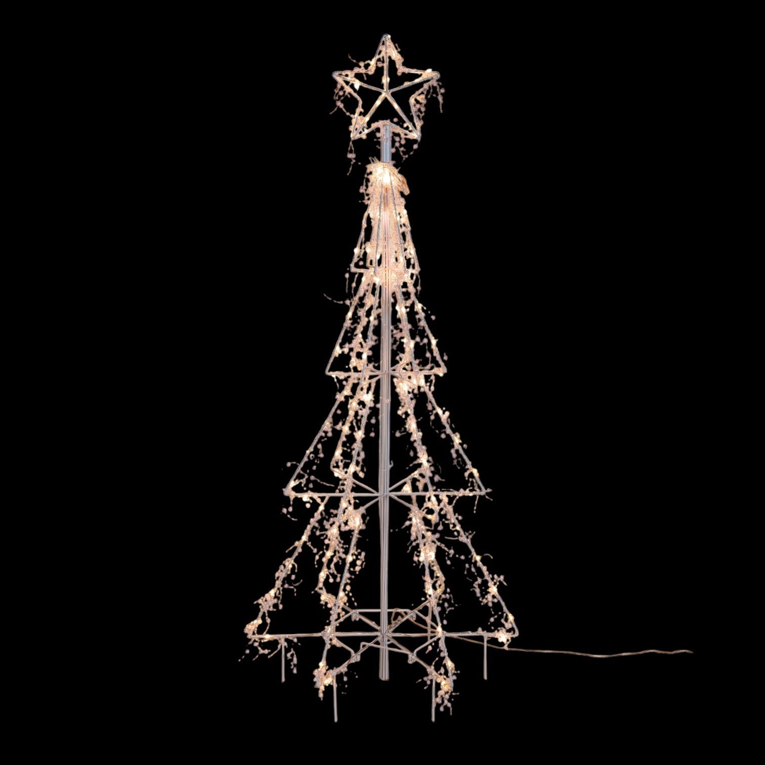 Lighted White Iron Tree - 48 inch
