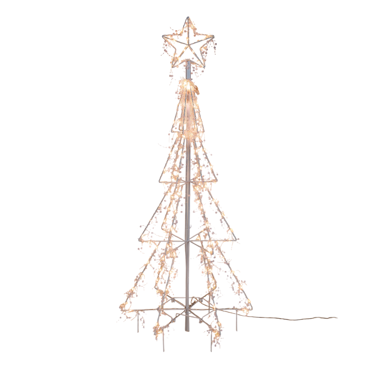 Lighted White Iron Tree - 48 inch