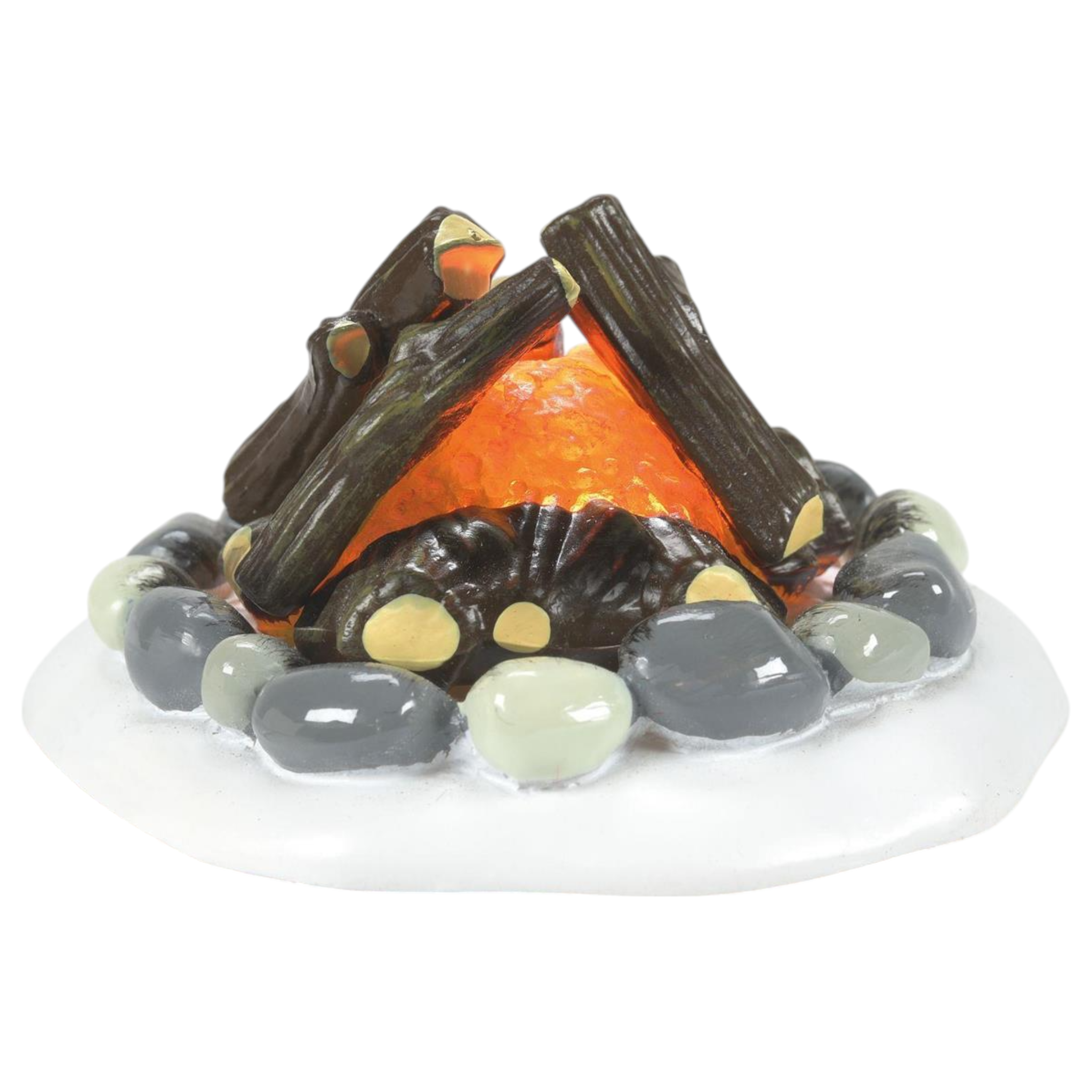 Lit Fire Pit for Christmas Villages