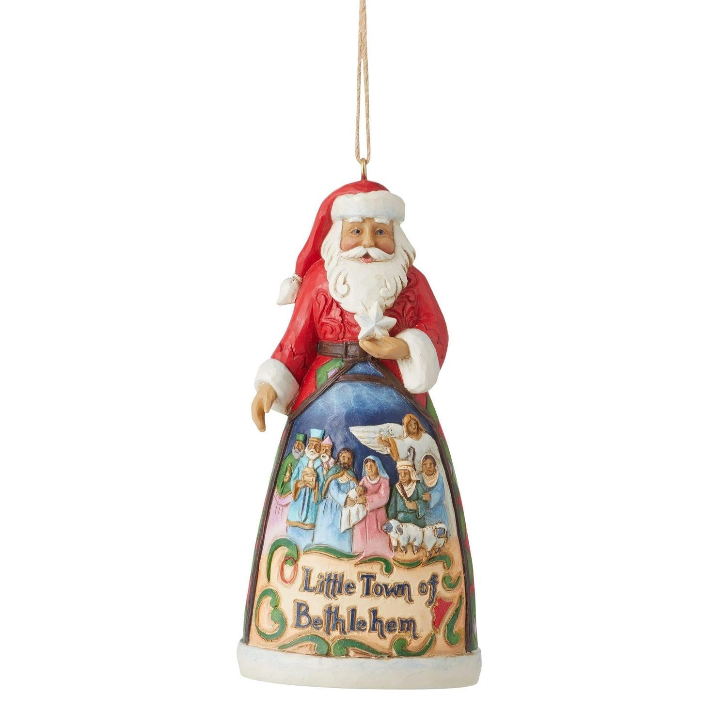 Little Town of Bethlehem Santa Ornament