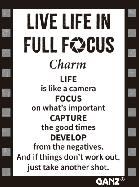 Live Life in Full Focus Charm