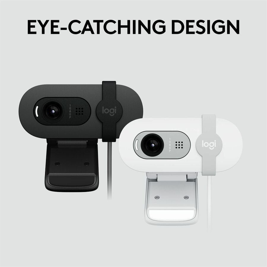 Logitech BRIO 100 Webcam - 2 Megapixel - Off White - USB Type A - 1 Pack(s) - 1920 x 1080