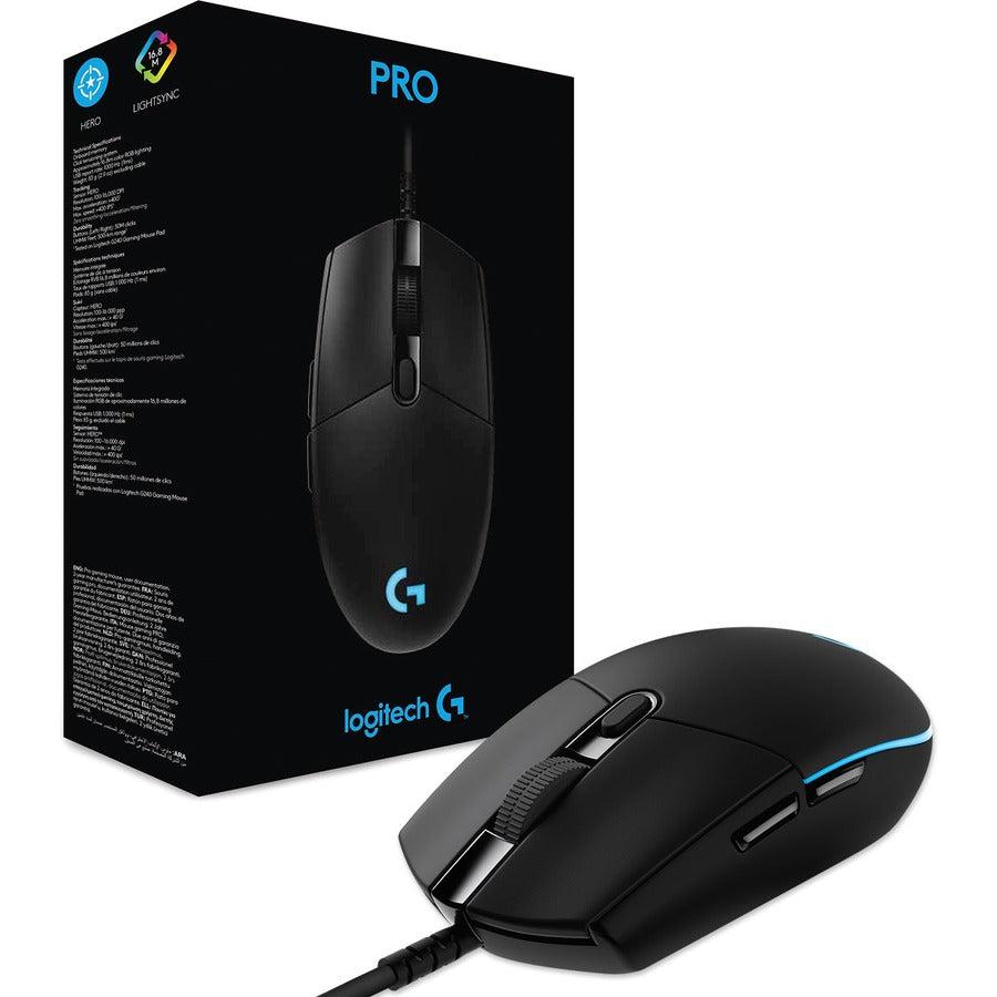 Logitech G Pro (Hero) Gaming Mouse Ambidextrous Usb Type-A Optical 16000 Dpi